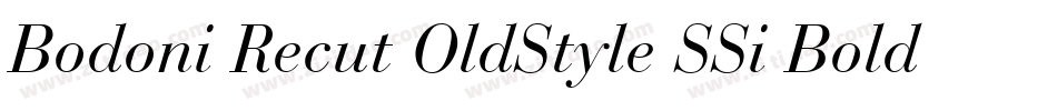 Bodoni Recut OldStyle SSi Bold字体转换